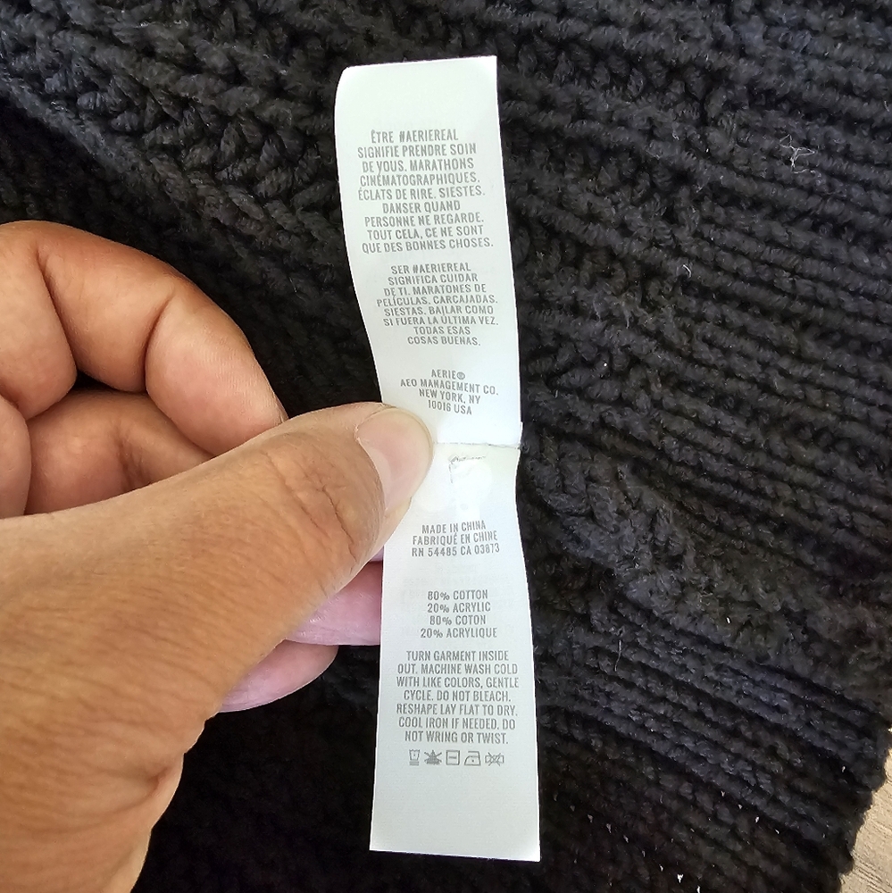 NWOT Aerie Hooded Ribbed Cape - Picture 7 of 11